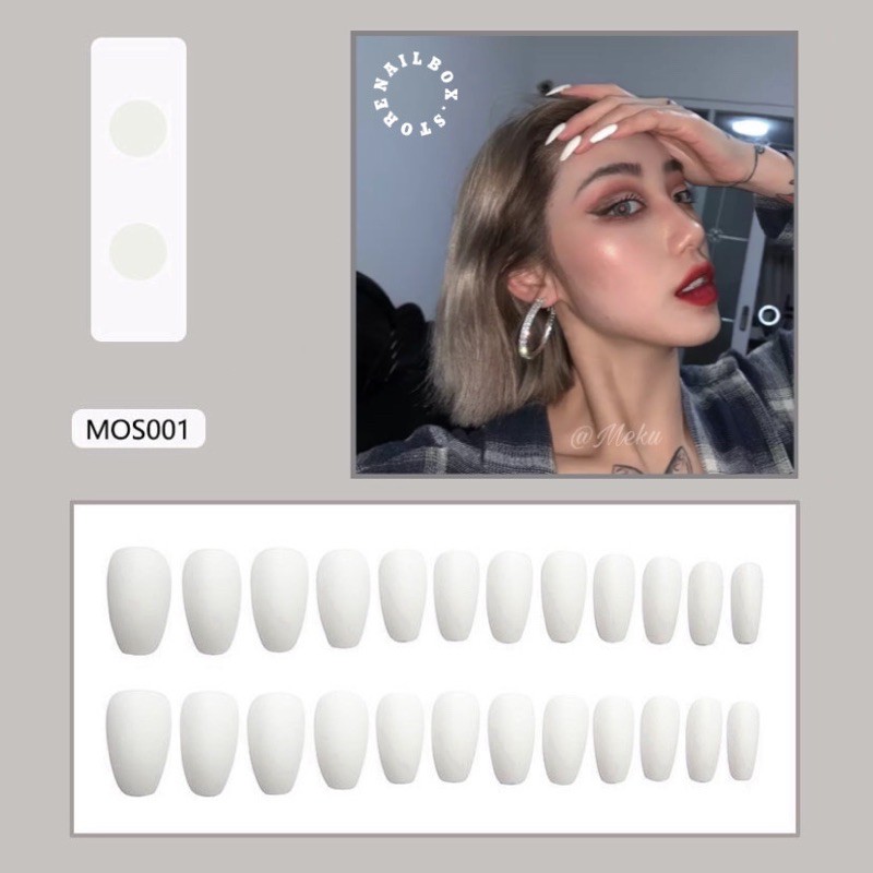 Bộ 24 móng giả D012 dáng móng dài ( Tặng kèm keo và dũa )