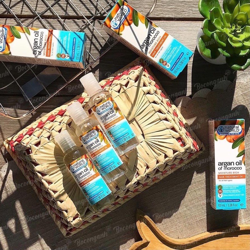 Tinh dầu dưỡng tóc Argan oil of Morocco Natural World | BigBuy360 - bigbuy360.vn