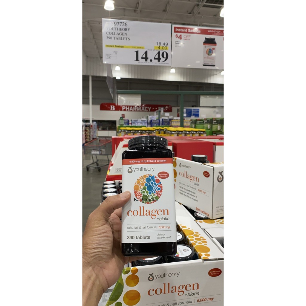 Viên Uống Collagen Youtheory Viên Uống Đẹp Da - Chống Lão Hóa Collagen Youtheory Type 1 2 3 390 Của Mỹ