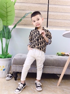 sơ mi dior cao cấp cho bé
