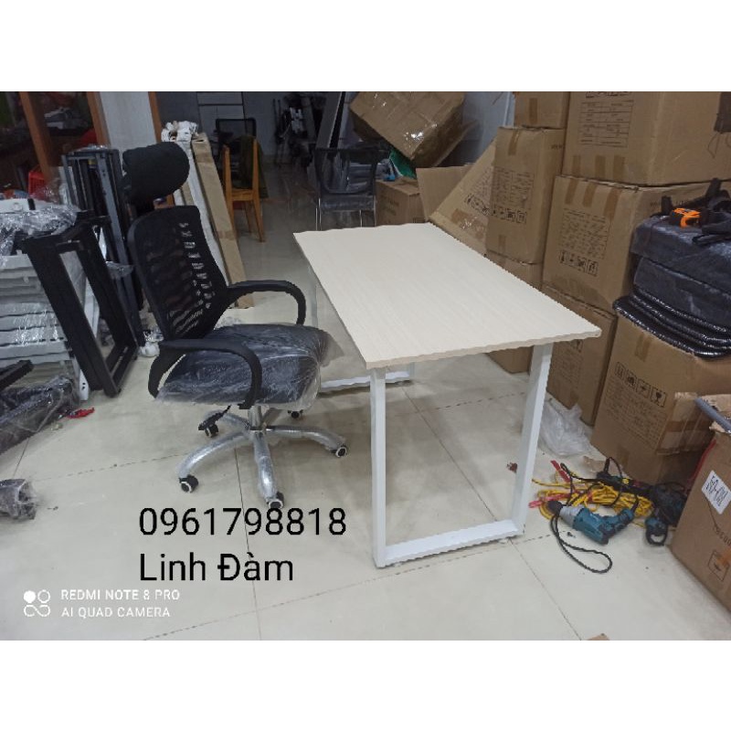 Combo Bàn làm việc chân udày chắc chắn và ghế xoay tựa đầu GX5003