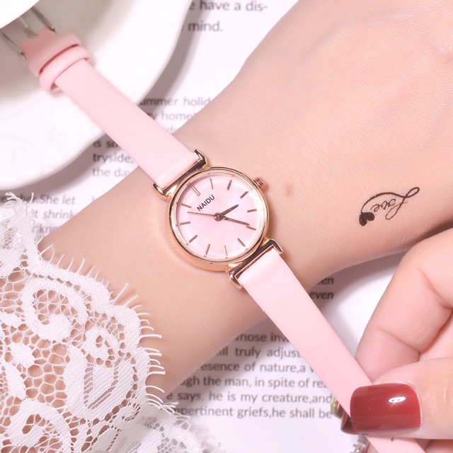 Đồng hồ nữ Naidu chính hãng dây da mặt phối màu phong cách trẻ trung năng động | BigBuy360 - bigbuy360.vn