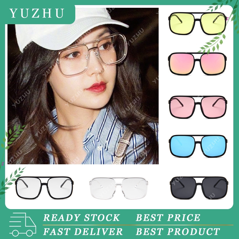 Kính Mát Gọng Vuông Chống Tia Uv Phong Cách Retro