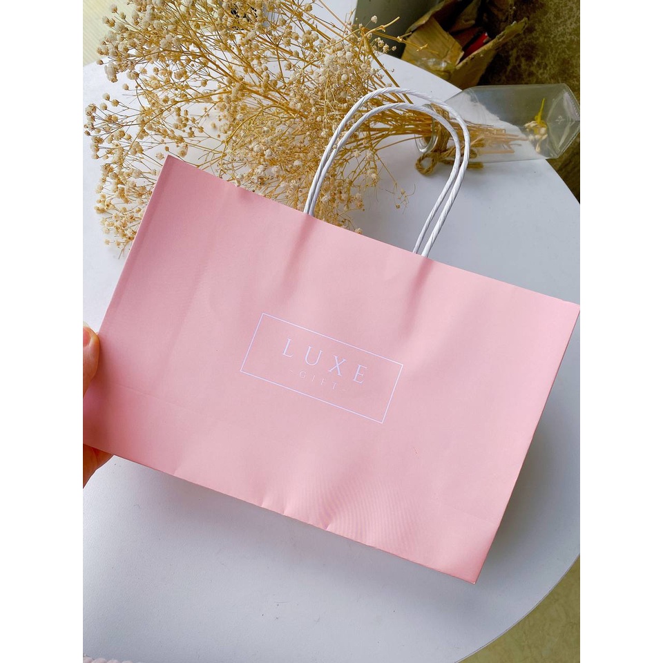 Túi Giấy Đựng Quà Hồng Pastel Trang Nhã LUXE GIFT