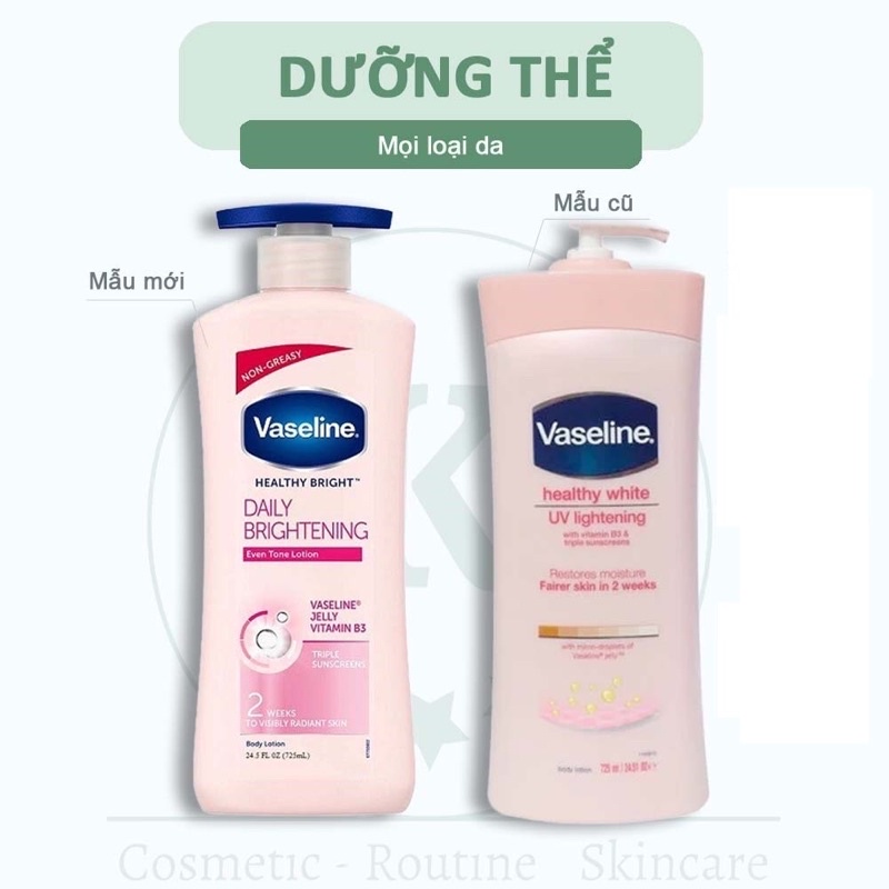 Dưỡng Thể Trắng Da Vaseline Healthy White Uv Lightening 400ml-725ml