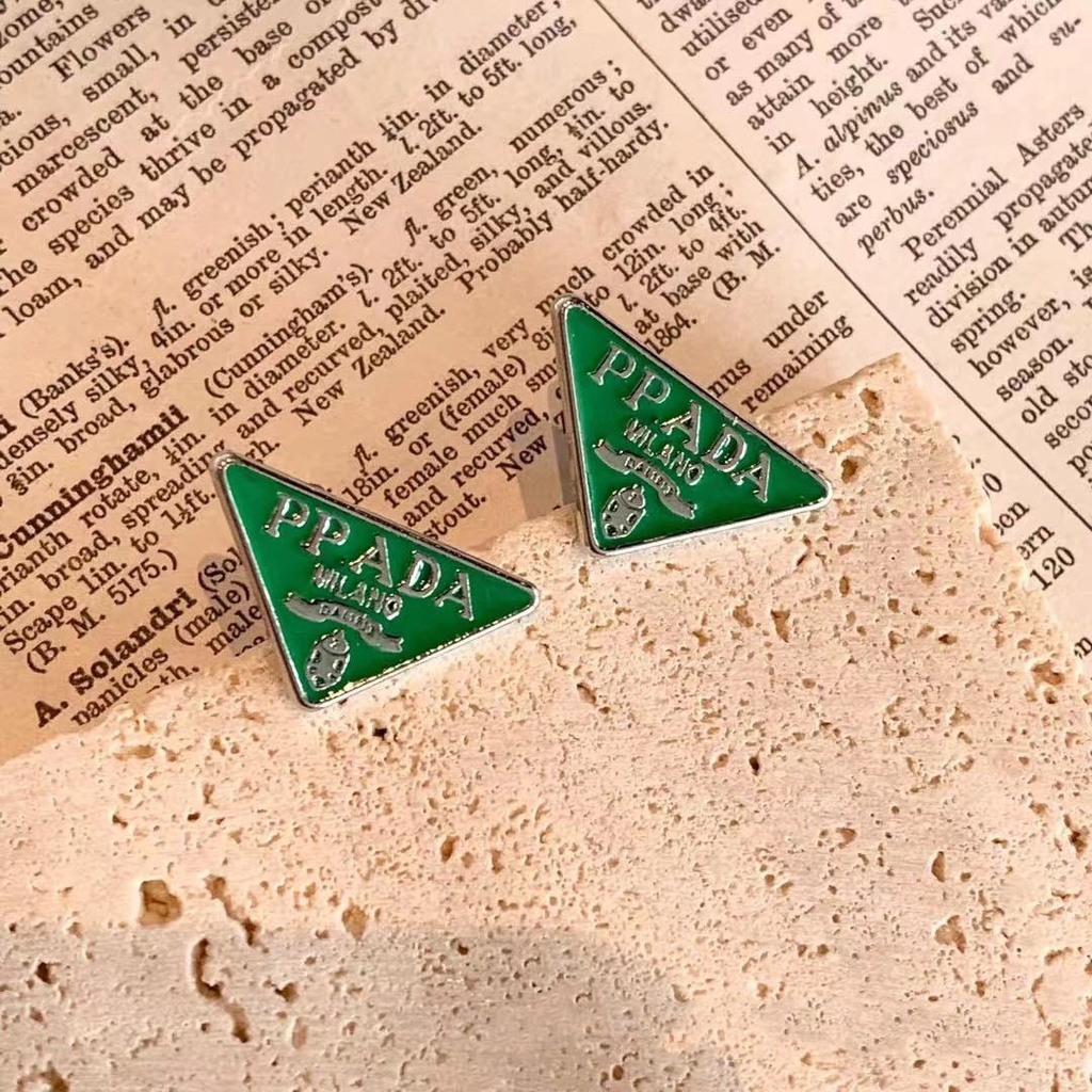 Khuyên tai bạc 925 hình tam giác phong cách mới mẻ thời trang