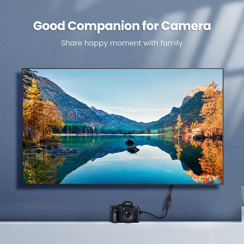 Dây Cáp Ugreen 4K Micro Mini Hdmi Đực Sang Hdmi Cái Cho Gopro
