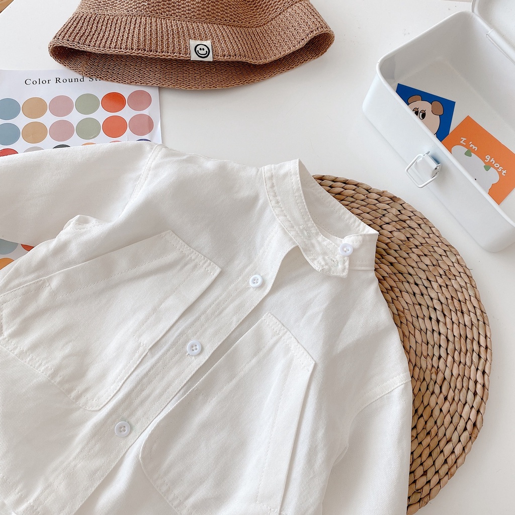 Áo sơ mi phong đáng yêu cách Hàn Quốc thời trang mùa thu cho bé trai