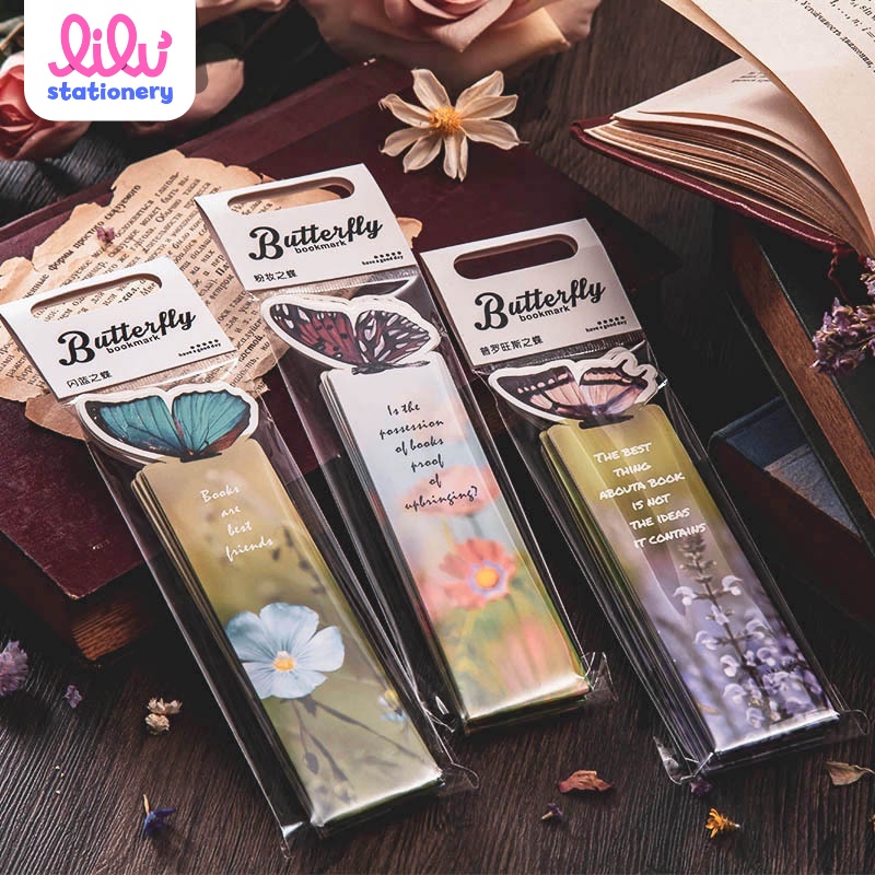 Đánh dấu trang sách kẹp sách set 10 butterfly hình 3D lãng mạn độc đáo HD142 -K75