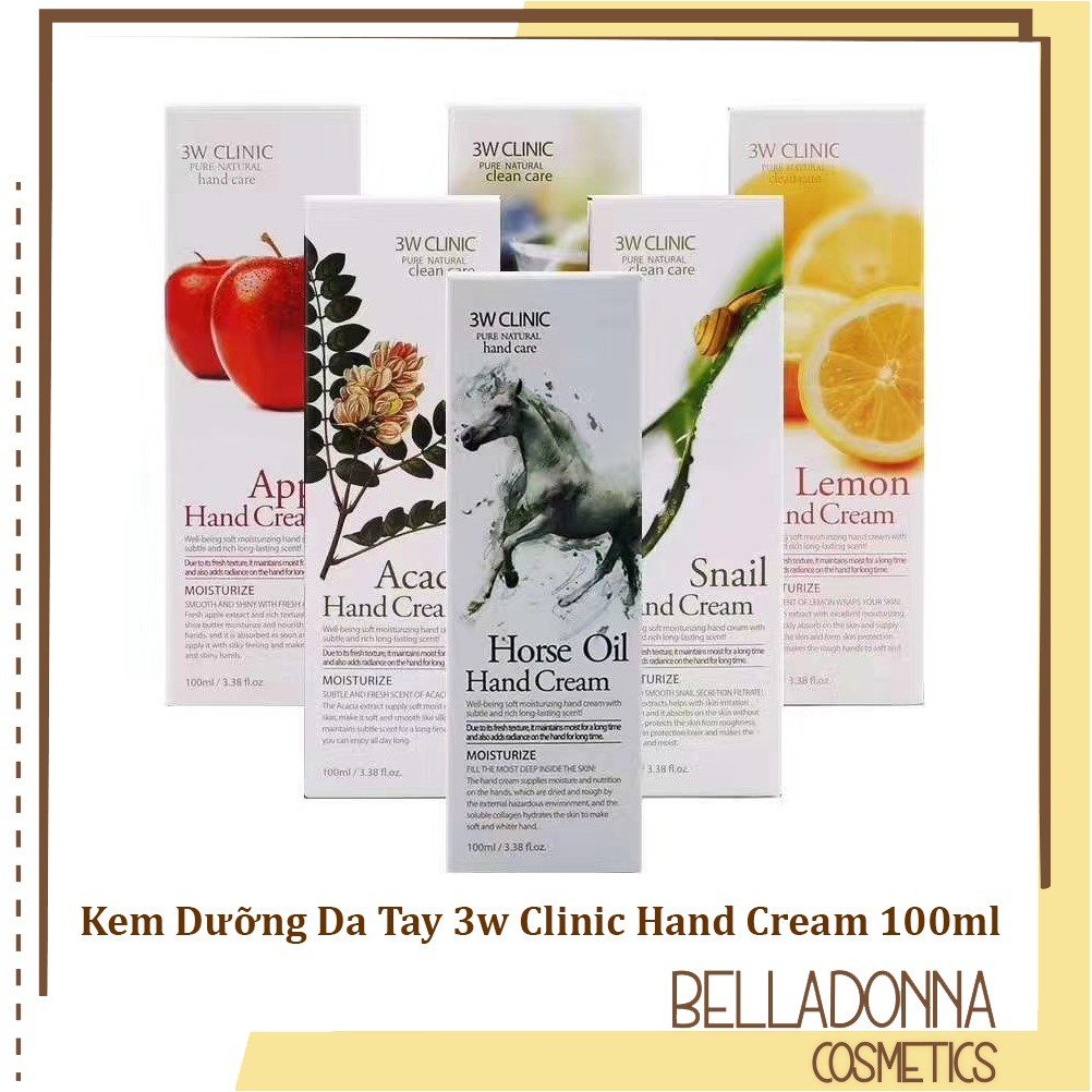 Kem Dưỡng Ẩm Da Tay 3w Clinic Hand Cream 100ml