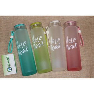 [ SHOP UY TÍN ] [ RẺ VÔ ĐỊCH ] Bình Thủy Tinh Dây Xách Hello Master 450ml (không lợi nhuận ) { FREE SHIP }