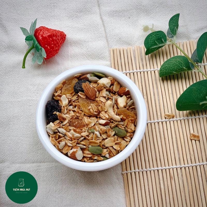 Granola trái cây không đường - Ngũ cốc trái cây ăn kiêng, giảm cân, ăn vặt healthy by Tiệm nhà Mơ