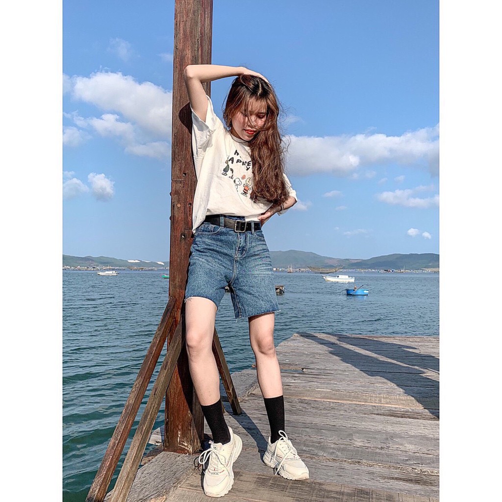 Quần short jean nữ ống rộng Ulzzang MS11YA