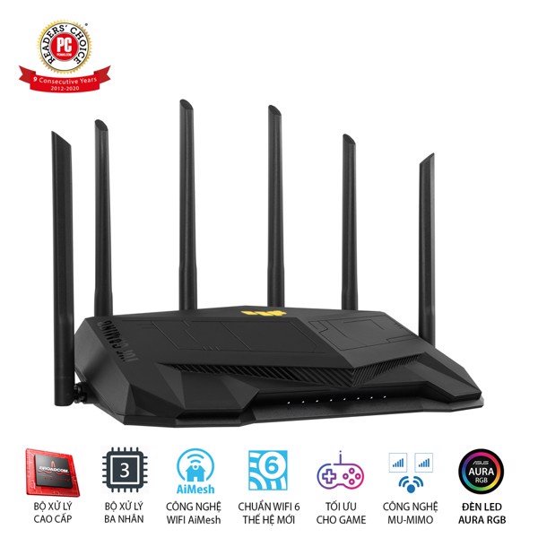 [Mã ELMALL1TR giảm 5% đơn 3TR] Router ASUS TUF AX5400 Wifi 6 Gaming