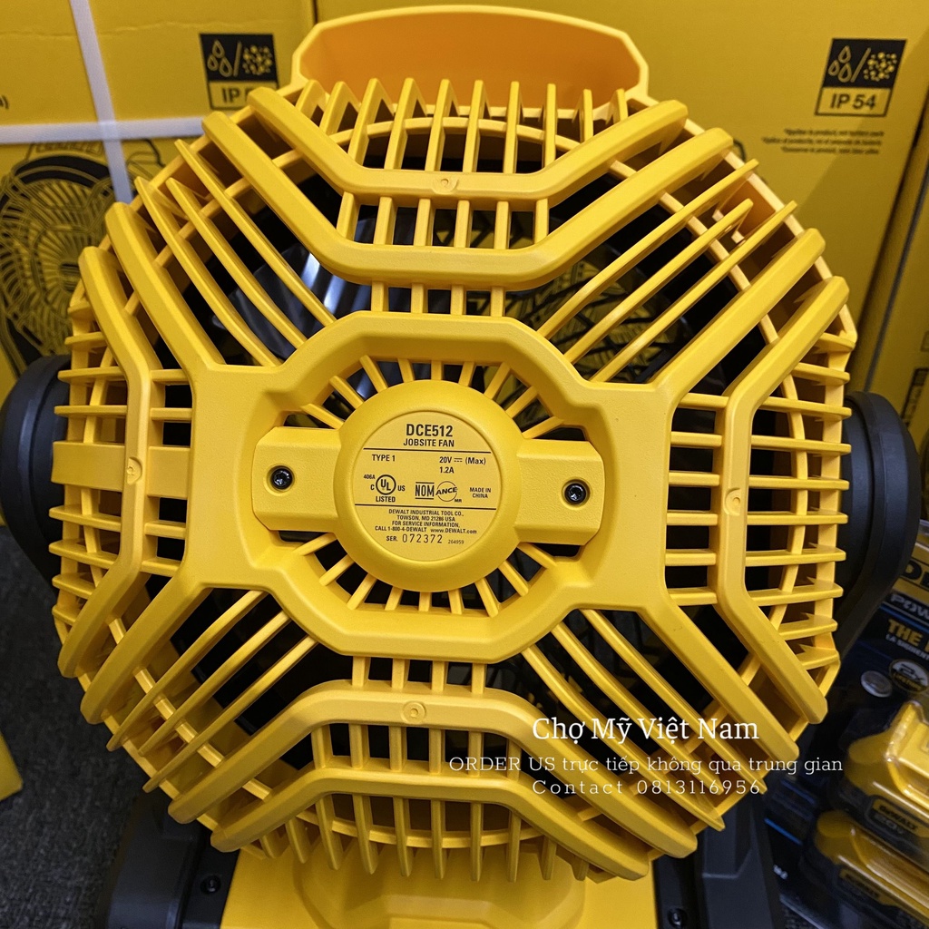 NHẬP MỸ - QUẠT PIN DEWALT DCE512 20-VOLT MAX JOBSITE FAN