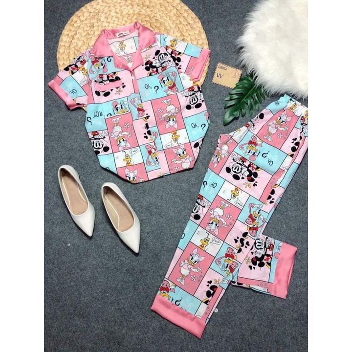 Pizama tay ngắn quần dài