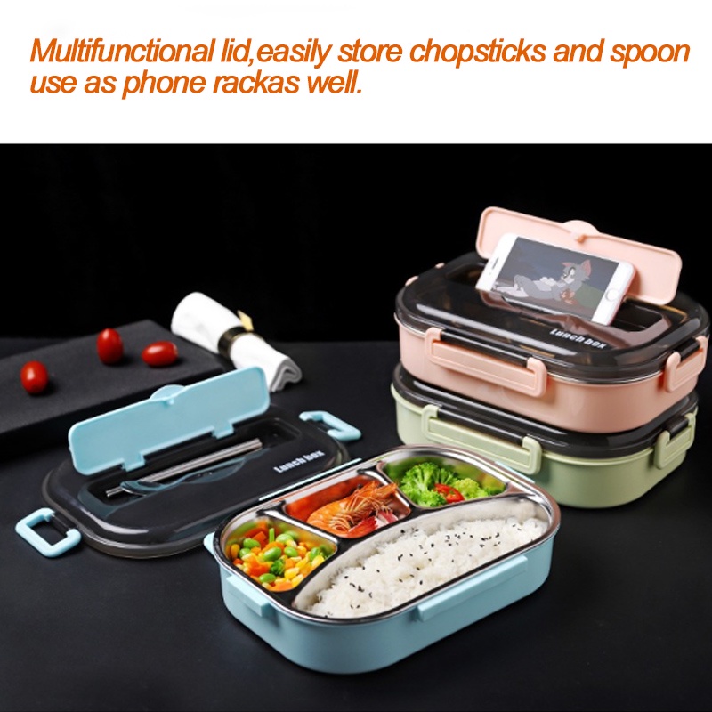 Hộp cơm Bằng Thép Không Gỉ 304 Có Thể Dùng Trong Lò Vi Sóng