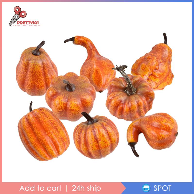 [Prettyia1] Đồ Trang Trí Bàn Ăn Hình Bí Ngô Halloween Bằng Xốp DIY
