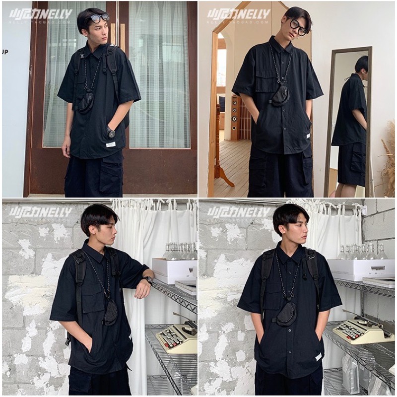 Áo sơ mi đen ulzzang NELLY sale đủ size (CÓ SẴN) | BigBuy360 - bigbuy360.vn