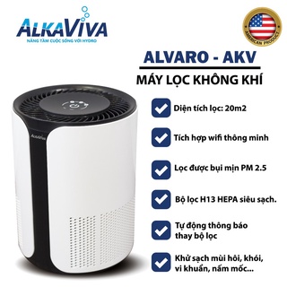 Máy lọc không khí AlkaViva ALVARO lọc tất cả loại bụi mịn, diện tích 25m2  - AKAV