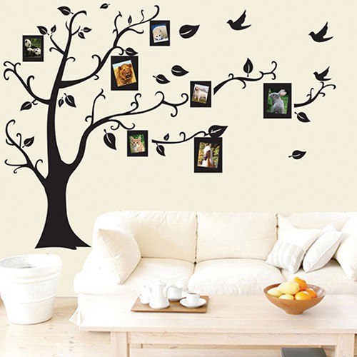 Decal Dán Tường Khung Ảnh Gia Đình Hình Cây