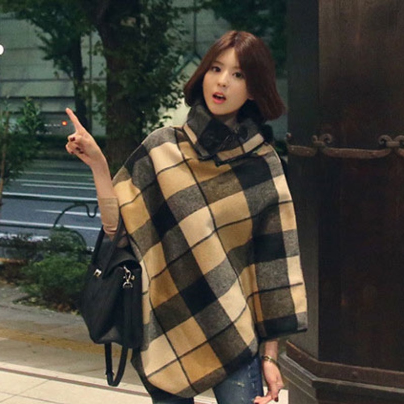 Áo Choàng Dáng Rộng Họa Tiết Kẻ Ô Vuông Cỡ Lớn Phong Cách Cổ Điển Thời Trang Cho Nữ | BigBuy360 - bigbuy360.vn