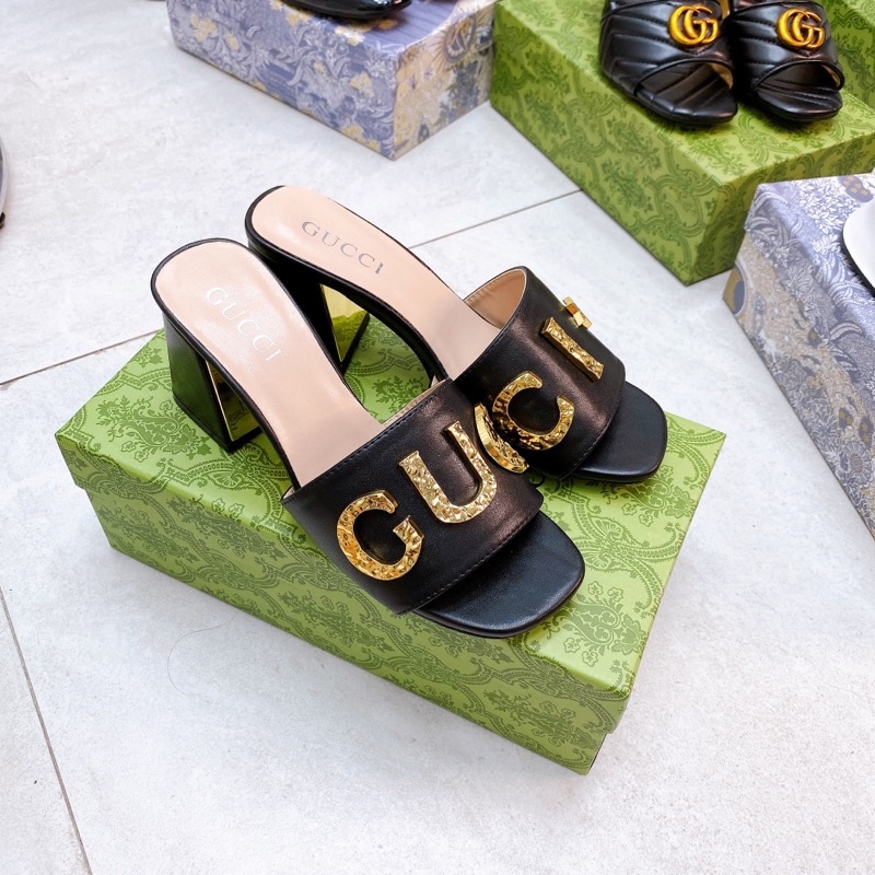 Guốc Gucci Trắng Đen Khoá Sao Full Size 35-39  -  By Anh Dinh Phuong