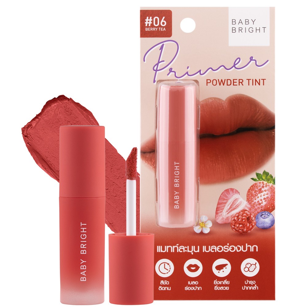 Son kem tint lì Baby Bright  sắc tố cao lâu trôi Baby Bright Primer Powder Tint 2.4g