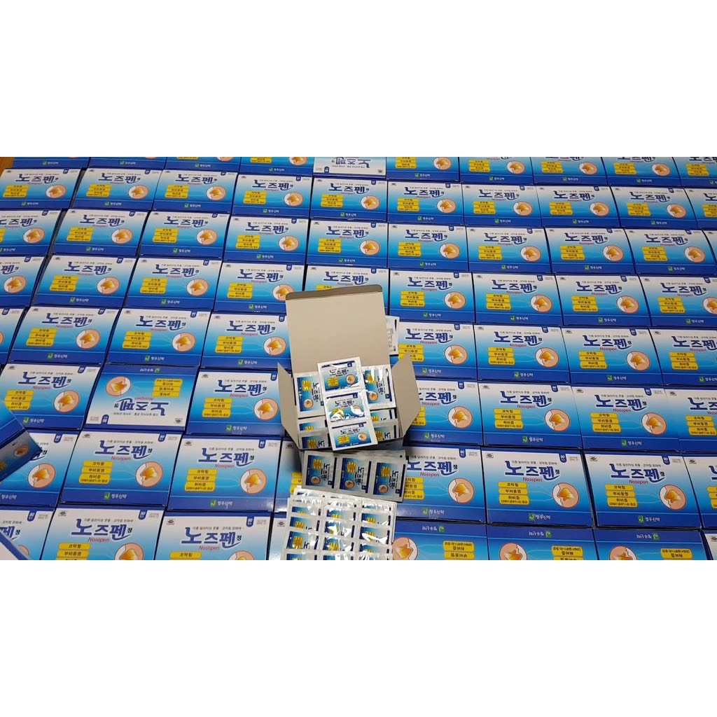 Viên Uống Cải Thiện Xoang Mũi Nosepen Hàn Quốc, Hộp 90 Gói * 4 Viên, Giúp Mũi Thông Thoáng, Sạch Mủ Xoang