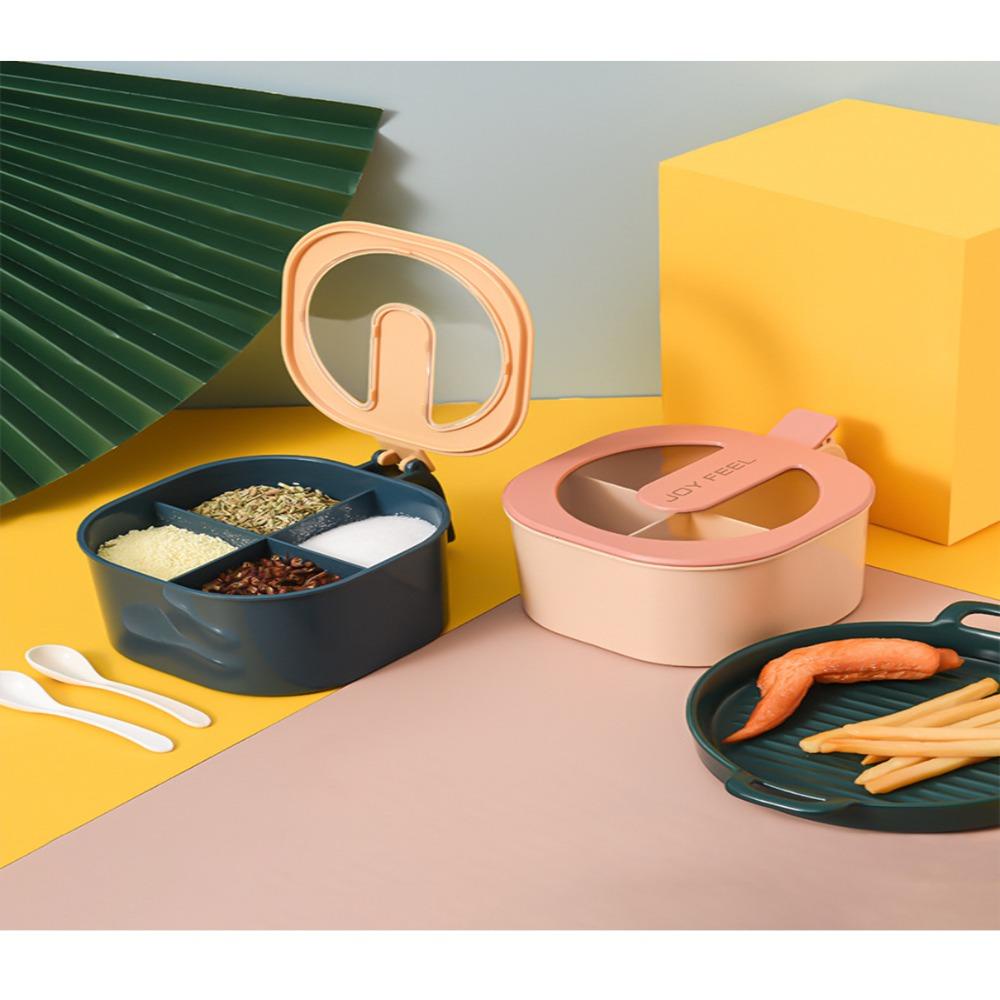 Hộp Đựng Gia Vị Nhiều Ngăn Hình Bí Ngô Dễ Thương Cho Nhà Bếp