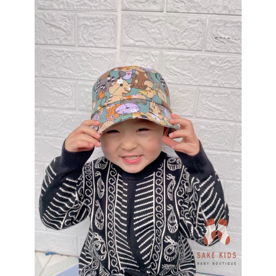 Mũ bucket nhiều hình Động vật xinh xắn chất vải mềm phong cách Hàn Quốc cho bé từ 0-4 tuổi mẫu mới nhất