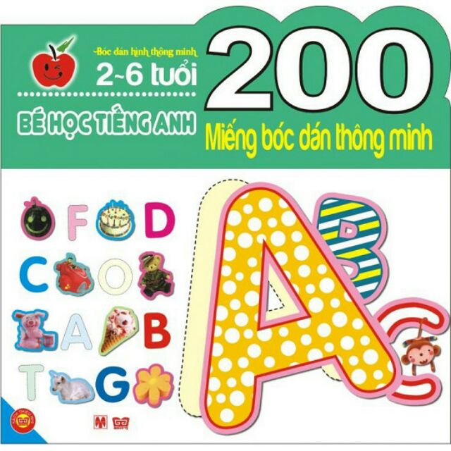 Sách - 200 Miếng Bóc Dán Thông Minh - Bé Học Tiếng Anh