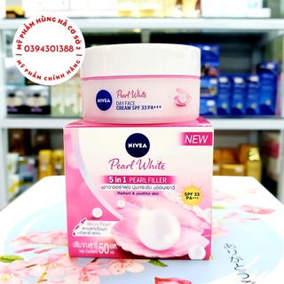 Kem dưỡng trắng da Nivea, dưỡng da trắng mịn, ban ngày, Nivea Pearl White Day Face Cream 33 PA+++ 50ml