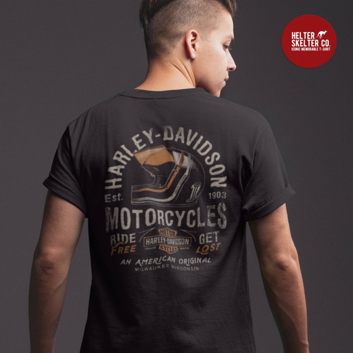 Áo Thun Đen In Hình Xe Mô Tô Harley Davidson Milwaukee Cổ Điển Cá Tính