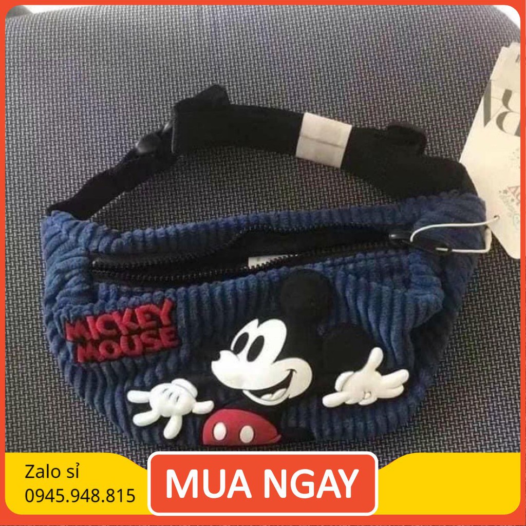 Túi bao tử Mickey Z.A.R.A dành cho bé trai bé gái, túi xách trẻ em xuất dư cực đẹp cực xịn