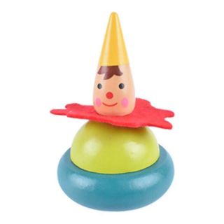 Đồ chơi gỗ con quay chú hề, cù quay