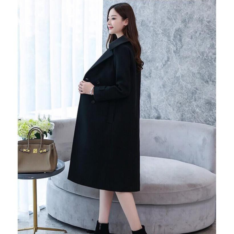 Áo Khoác Dạ Dài 4 Nút Kèm Đai , Áo Dạ Dáng Dài Túi Xéo 2 Lớp Dày Dặn Hàng Quảng Châu Cao Cấp. | BigBuy360 - bigbuy360.vn