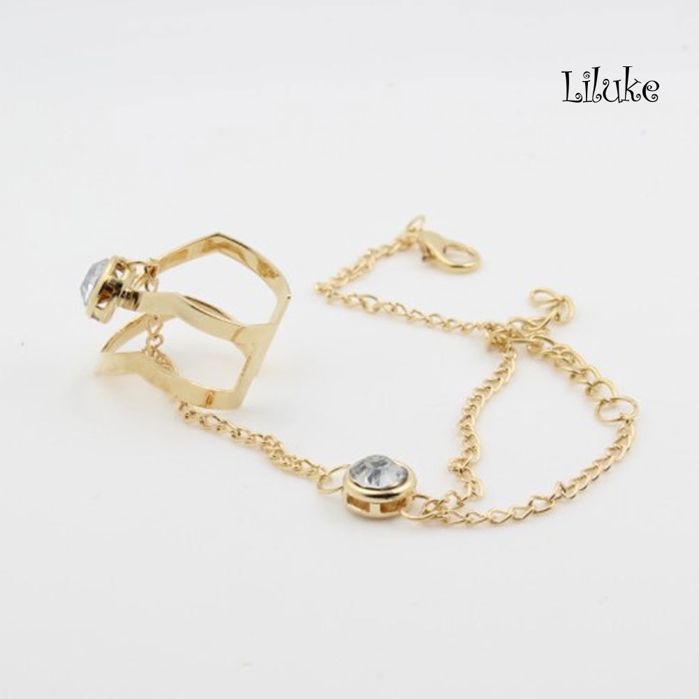 Vòng Tay Hợp Kim Mạ Vàng Trang Trí Đính Đá Thời Trang Cho Nữ