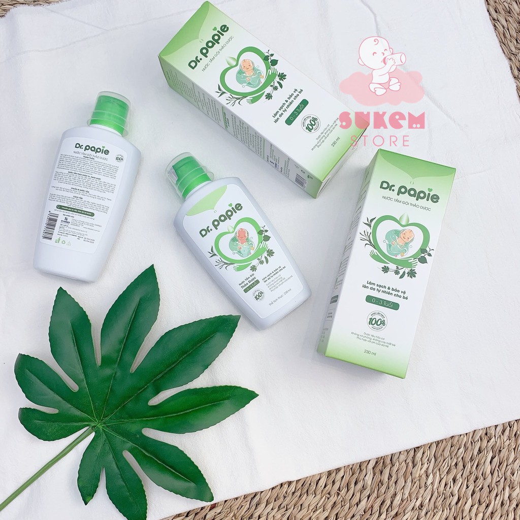 Nước tắm gội thảo dược Dr.Papie