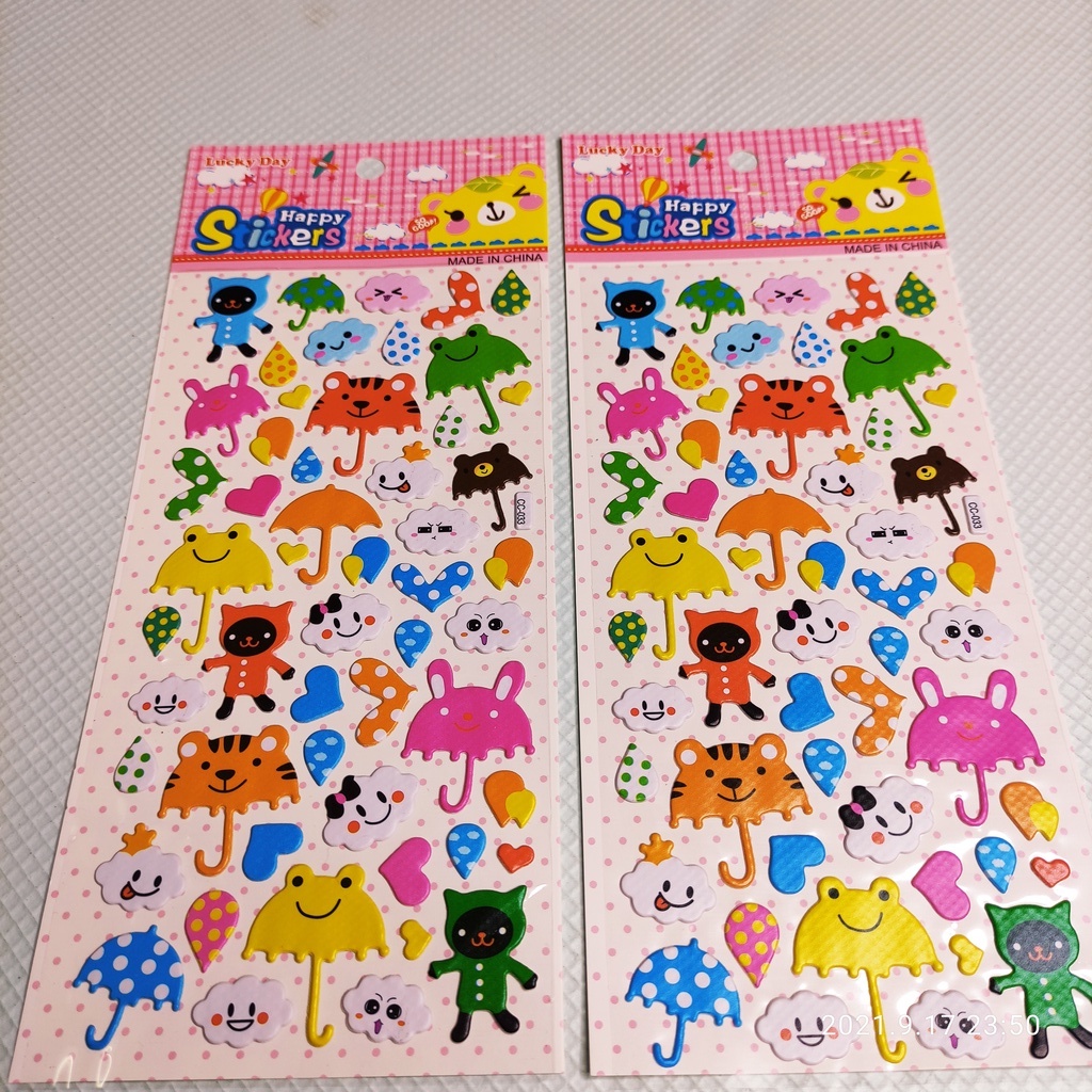 Sticker hình dán chiếc ô đáng yêu [S52] cho bé chơi và trang trí đồ vật  - LUCKY SHOES VN