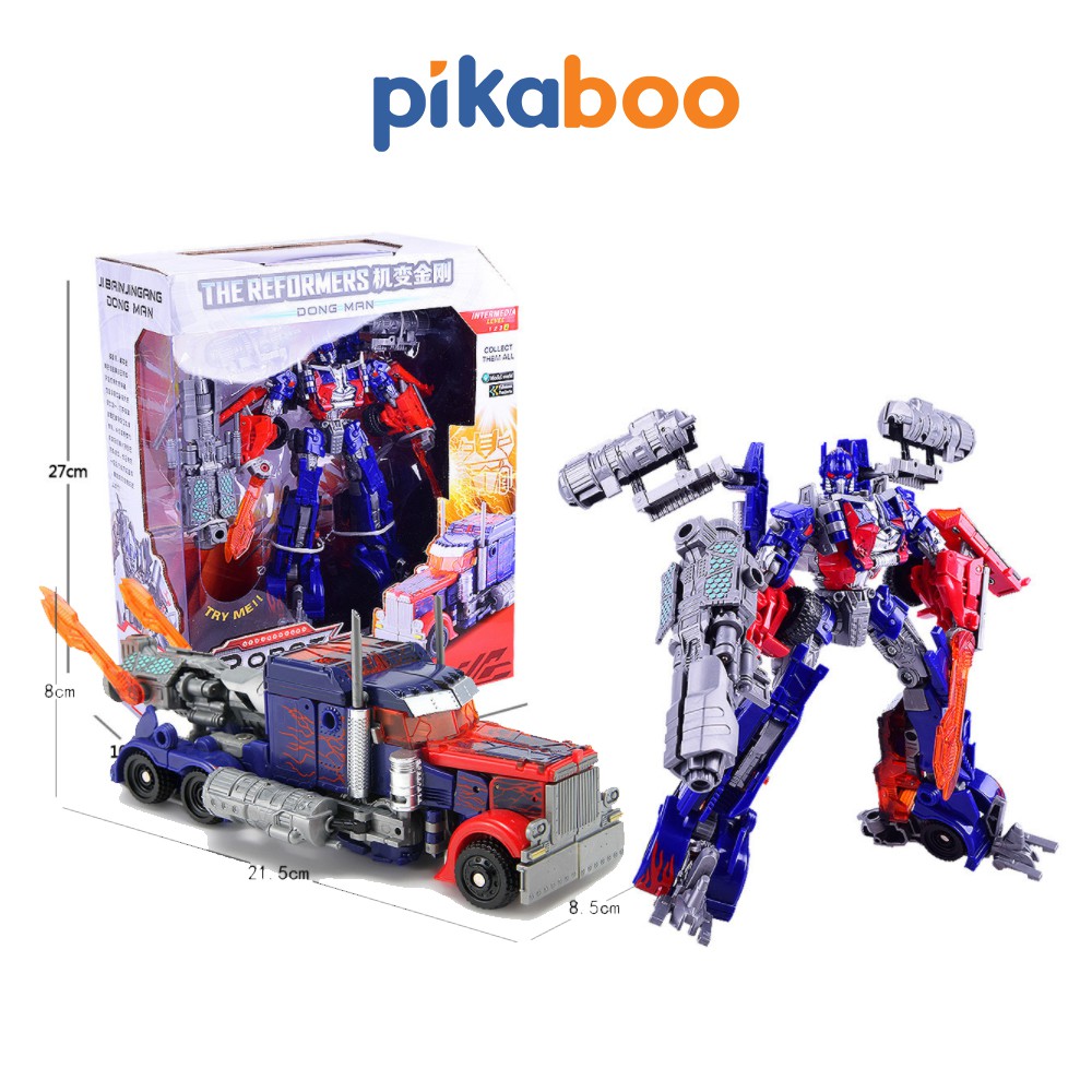 Đồ chơi cho bé robot biến hình Pikaboo thiết kế nhựa ABS cao cấp màu sắc đa dạng kích thích thị giác cho trẻ em