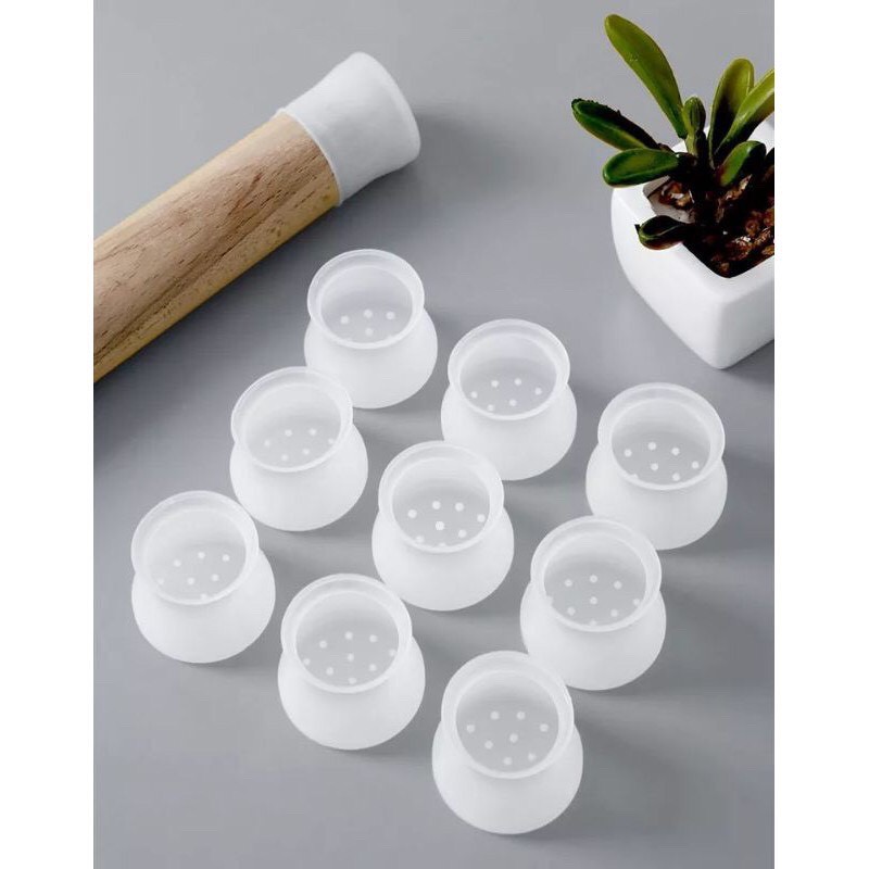 Set 4 vỏ silicon bọc chân bàn, chân ghế chống trầy xước sàn nhà bám chặt vào chân bàn (Hình Tròn)