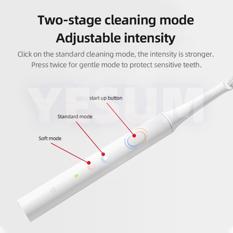 【Sẵn sàng】Xiaomi Electric Toothbrush Bàn chải đánh răng điện Xiaomi Mijia T100 Sonic IPX7 không thấm nước Làm sạch răng
