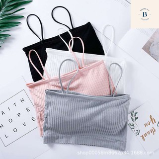 Áo lót nữ học sinh , áo bra quây ngực 2 dây gân tăm không gọng có đệm vải cotton co giãn mềm mại ( AL 2 )
