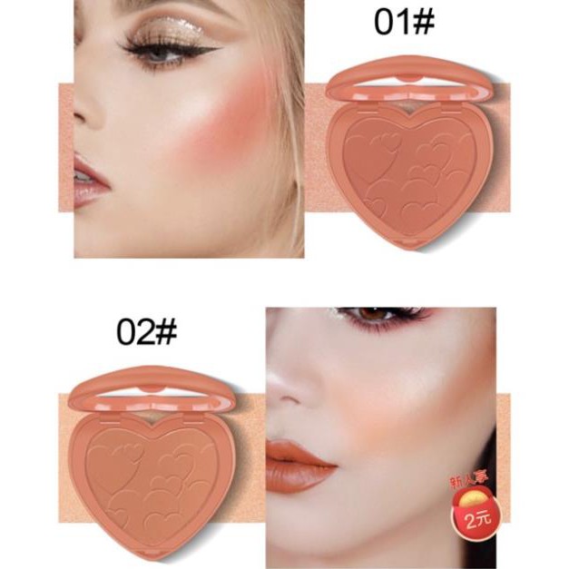 Phấn Má Tông Cam Thời Thượng Kiss Bèauty Sweet Heart Blusher