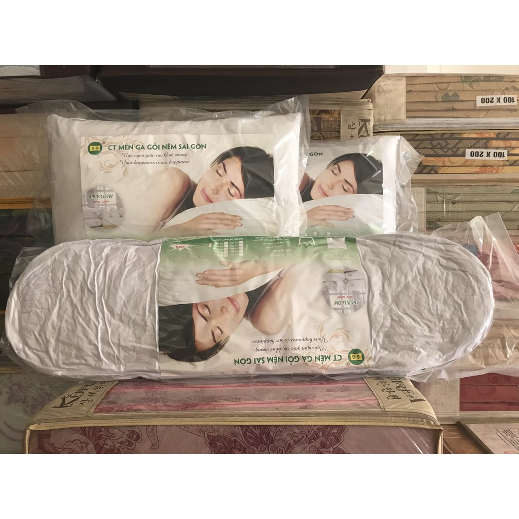 [COMBO TIẾT KIỆM] Gối ôm hơi 35x100 + vỏ gối cotton cao cấp Thắng Lợi