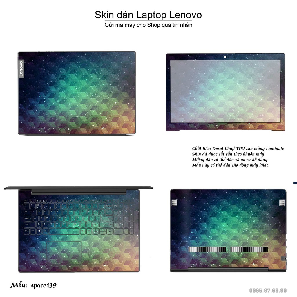 Skin dán Laptop Lenovo in hình không gian _nhiều mẫu 24 (inbox mã máy cho Shop)