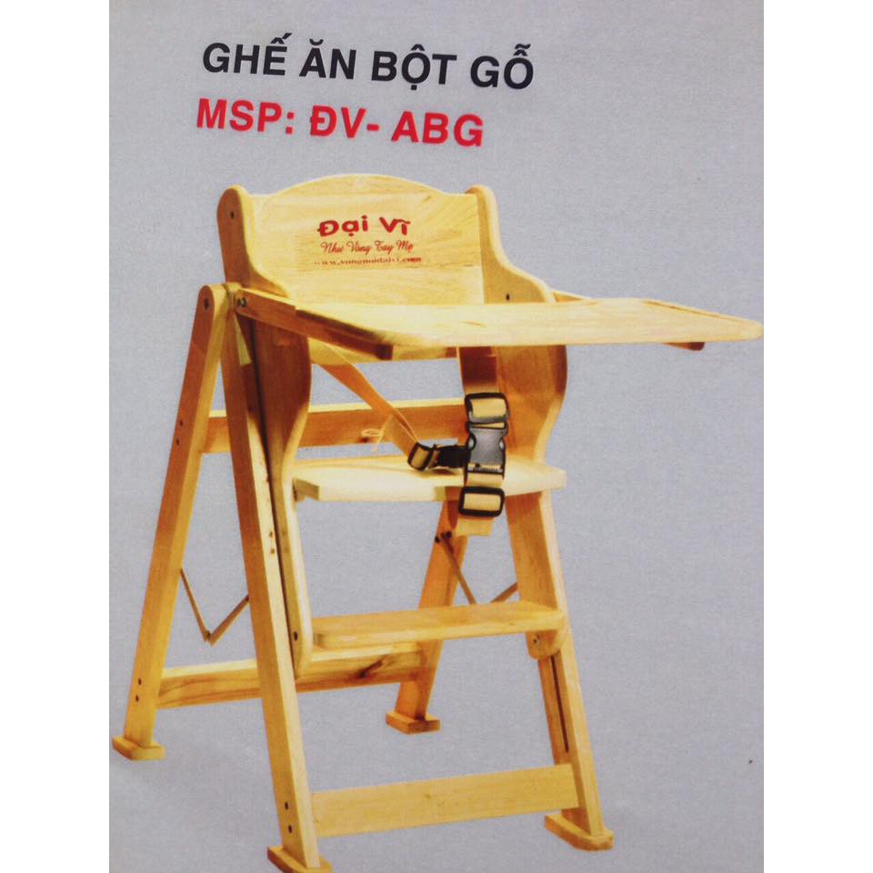 Ghế ăn bột bằng gỗ