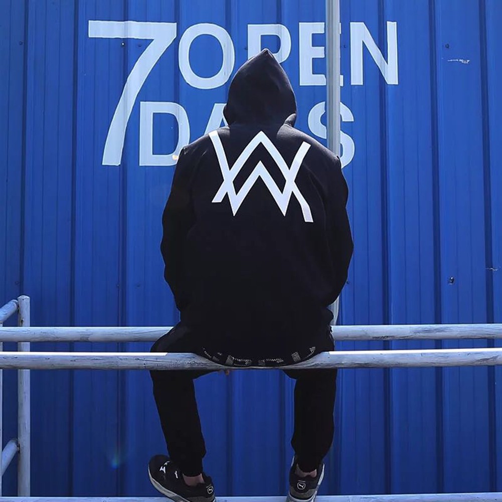 Áo hoodie nam có nón in họa tiết biểu tượng Alan Walker nhiều size để lựa chọn