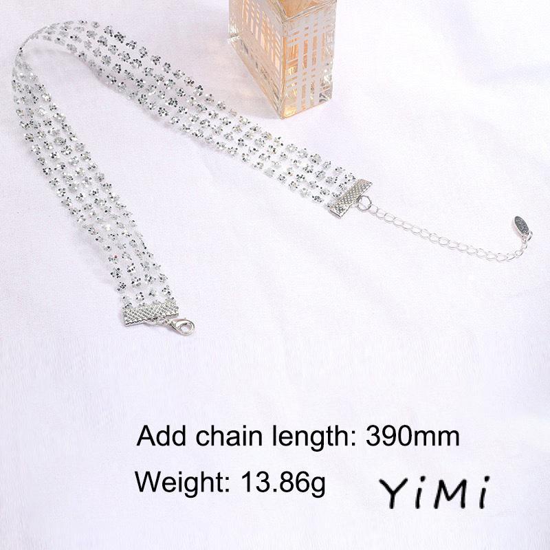 Vòng cổ Đính Kim Sa Lấp Lánh Phong Cách Quyến Rũ Dành Cho Nữ